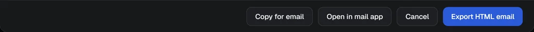 The extra buttons for an email file