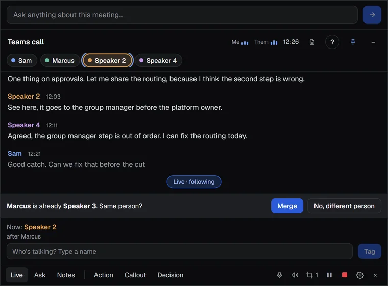 The Same person? question with Merge and No, different person