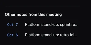 Other notes from this meeting