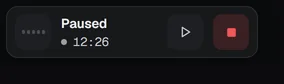 The bar paused